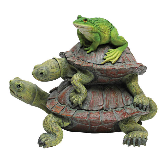 In good company, Frog and Turtles statue