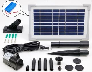 Solar Pump with Fountain SP4 with 4W with Built in Battery